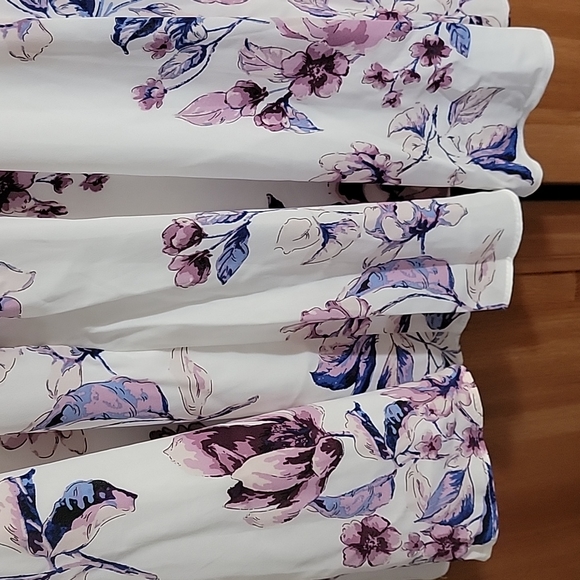 Lulu’s Madera White Floral Print Skater Dress L - Picture 6 of 8